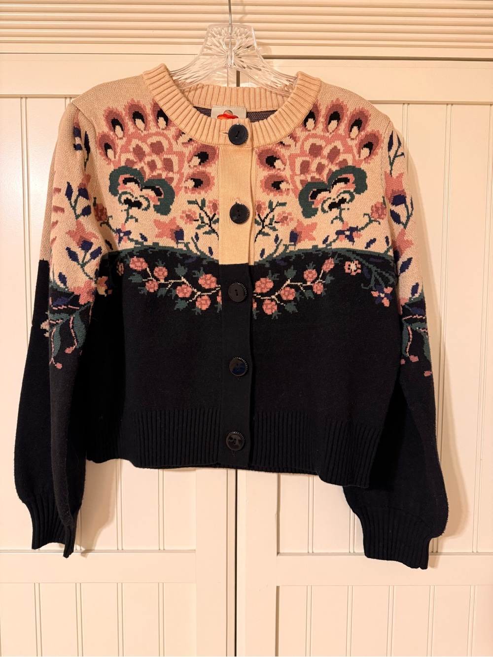 FARM Rio Belle Garden Mixed Knit Cardigan size Medium - Picture 7 of 14